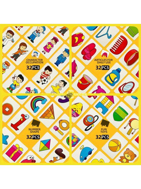 32 darabos oktatási puzzle készlet gyerekeknek
