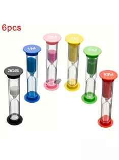 6db Színes Homokóra Időzítő Készlet