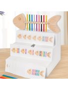 Fából készült halcsont alakú kirakós játék