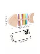 Fából készült halcsont alakú kirakós játék