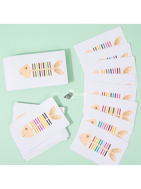 Fából készült halcsont alakú kirakós játék