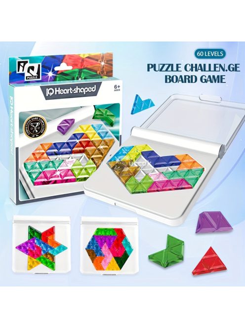 60db-os szív alakú puzzle kockák