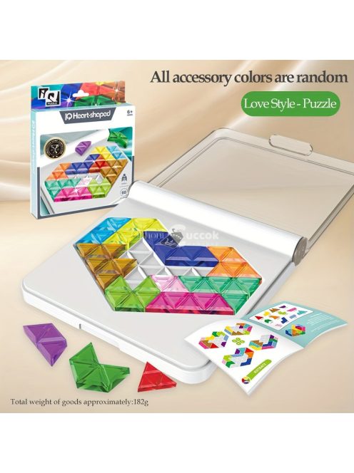 60db-os szív alakú puzzle kockák