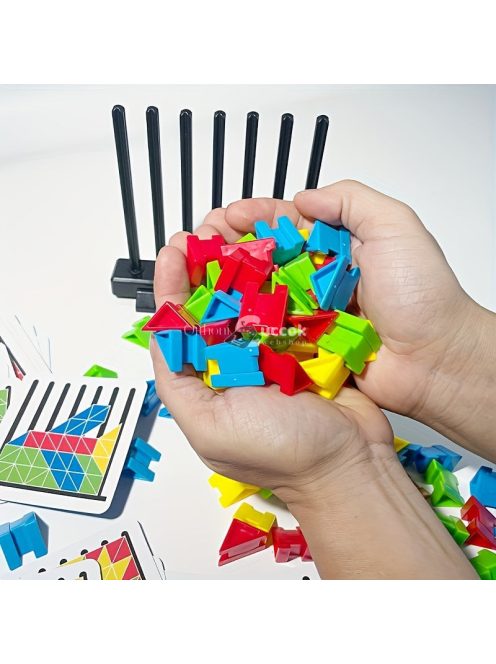 Színes Építőkocka Puzzle - Fejleszti a Logikát, Térbeli Látást és Kreativitást