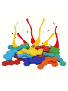 3D hatszögletű fa puzzle játék