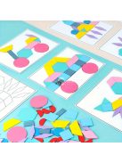180db-os fa építőkocka - Tangram alakú puzzle készlet