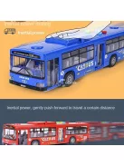 30 cm-es Dupla Ajtós Játékbusz Fénnyel és Hanggal