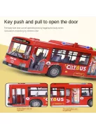 30 cm-es Dupla Ajtós Játékbusz Fénnyel és Hanggal