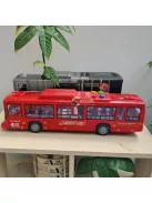 30 cm-es Dupla Ajtós Játékbusz Fénnyel és Hanggal