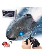 Távirányítós Jet Boat - Nagy sebességű elektromos 40KM/H (24.85 MPH) távirányítós csónak turbó gázturbinás hajtással és LED fényekkel,