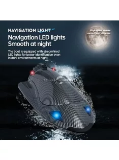   Távirányítós Jet Boat - Nagy sebességű elektromos 40KM/H (24.85 MPH) távirányítós csónak turbó gázturbinás hajtással és LED fényekkel,