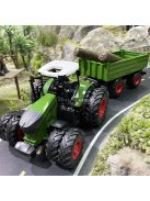 Élethű 42cm-es Farm Traktor Játékkészlet Pótkocsival