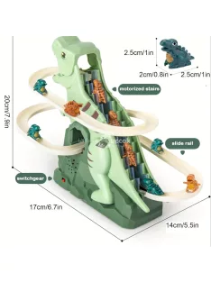 Dinoszaurusz mászócsúszdás játék 3 db autóval
