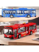 30.48 cm-es piros és kék dupla ajtós busz
