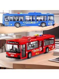 30.48 cm-es piros és kék dupla ajtós busz
