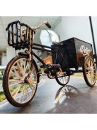 Retro Alloy Classic Tricikli Részletes Aranyozott Makett