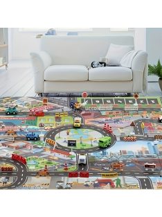 Autós Játszószőnyeg közút mintázattal