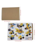 Gyerek építőkocka készlet, fogaskerék mechanizmus és jármű játékkészletek