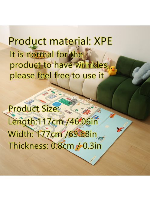 Kétoldalas baba mászószőnyeg