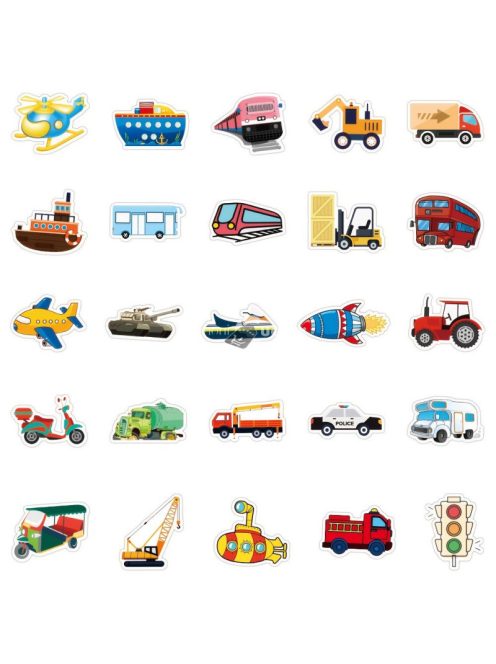 50db Járműves matrica szett