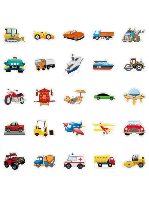 50db Járműves matrica szett