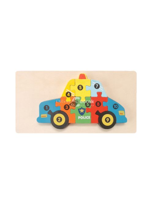 3D-s Montessori fa puzzle játék