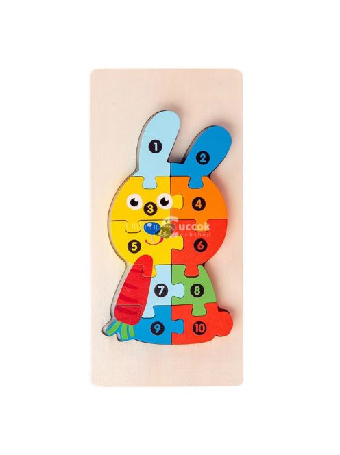 3D-s Montessori fa puzzle játék