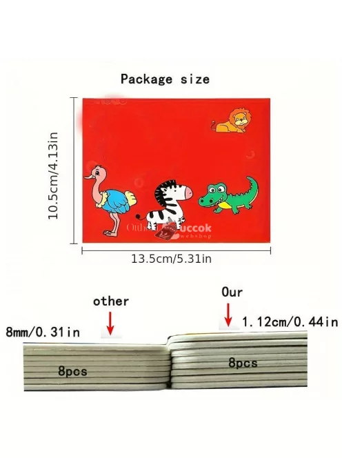16 darabos Montessori Puzzle Kártya játék