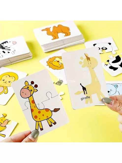 16 darabos Montessori Puzzle Kártya játék