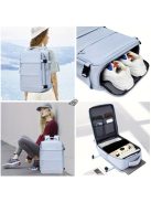 Nagy kapacitású utazó hátizsák, cipőtartó zsebbel