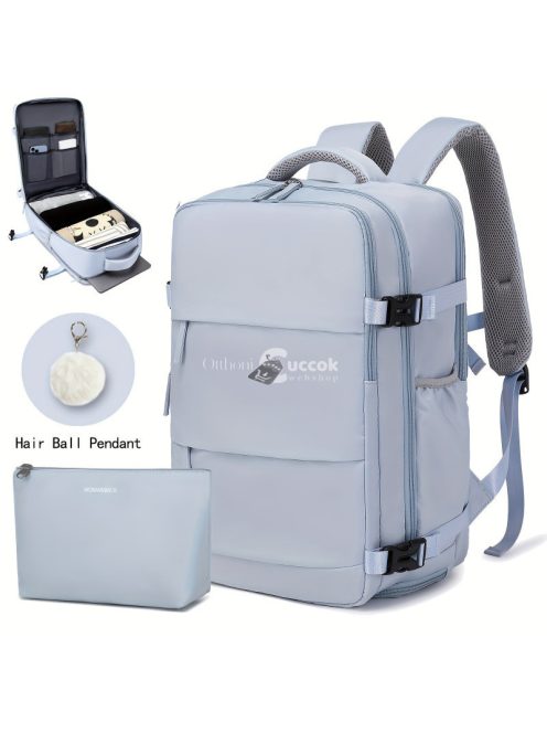 Nagy kapacitású utazó hátizsák, cipőtartó zsebbel