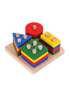 Montessori geometriai formaválogató játék