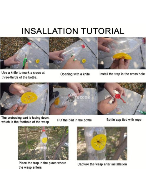 Darázsfogó csapda műanyag palackhoz, 10db