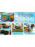 Felakasztható tárolóháló úszógumikhoz, kerti játékokhoz