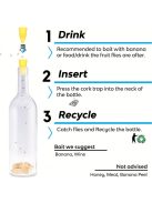 2db Muslica csapda, gyümölcslégy fogó palackdugó