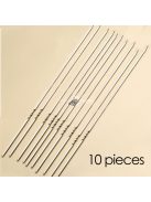 10 db Újrafelhasználható rozsdamentes acél BBQ nyárs