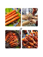 10 db Újrafelhasználható rozsdamentes acél BBQ nyárs