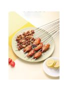 10 db Újrafelhasználható rozsdamentes acél BBQ nyárs