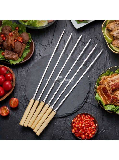 5db Grill nyárs fa nyéllel