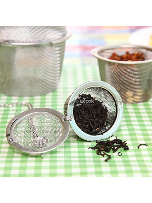 Rozsdamentes acél teatojás, fűszerlabda