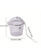 Rozsdamentes acél teatojás, fűszerlabda