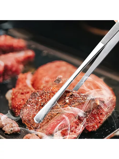 Rozsdamentes acél konyhai csipesz, grillcsipesz
