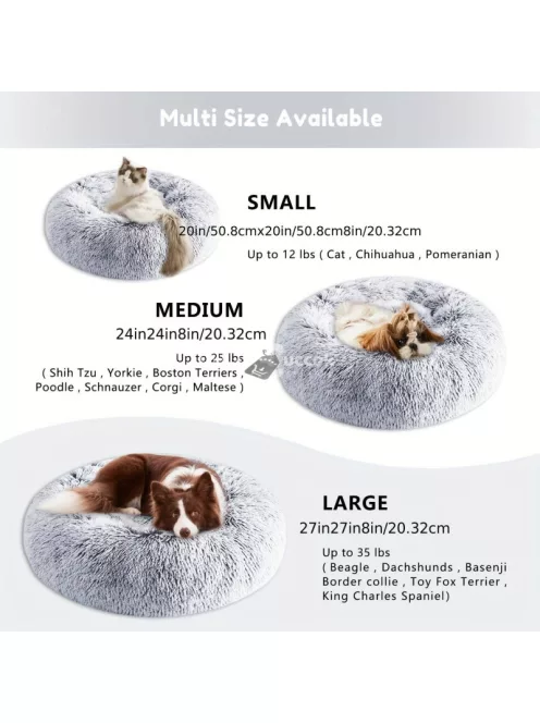 Puha, Meleg Fánk Alakú Macskaágy 39 cm