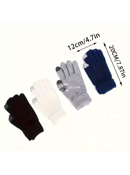 1 pár Kötött Kesztyű Érintőképernyős Telefonokhoz