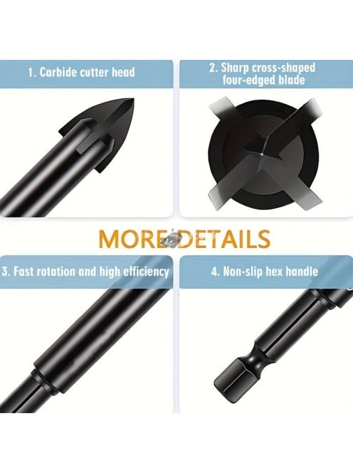 5db Lándzsafejű Fúrószár