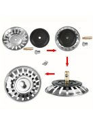 Rozsdamentes Konyhai Szűrődugó Mosogatóhoz