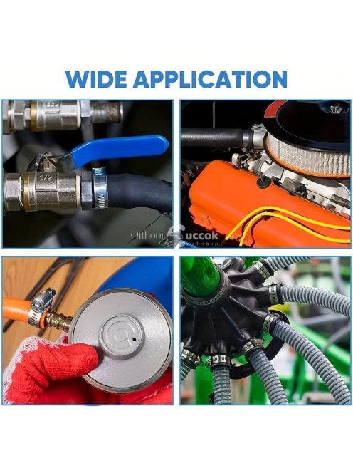 40 db-os Tömlőbilincs Készlet - (2,54/10,16 cm - 2,54-2,54/20,32 cm)