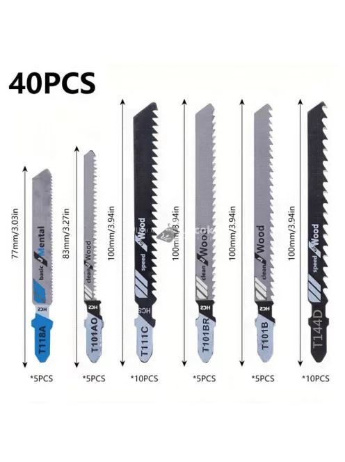 40db Univerzális Szúrófűrészlap, Dekopírfűrészlap Készlet