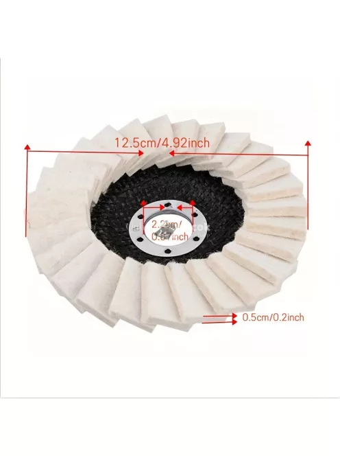 Lamellás Gyapjú Filc Polírozó Korong Sarokcsiszolóhoz