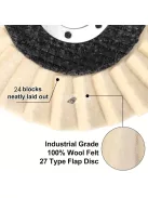 Lamellás Gyapjú Filc Polírozó Korong Sarokcsiszolóhoz